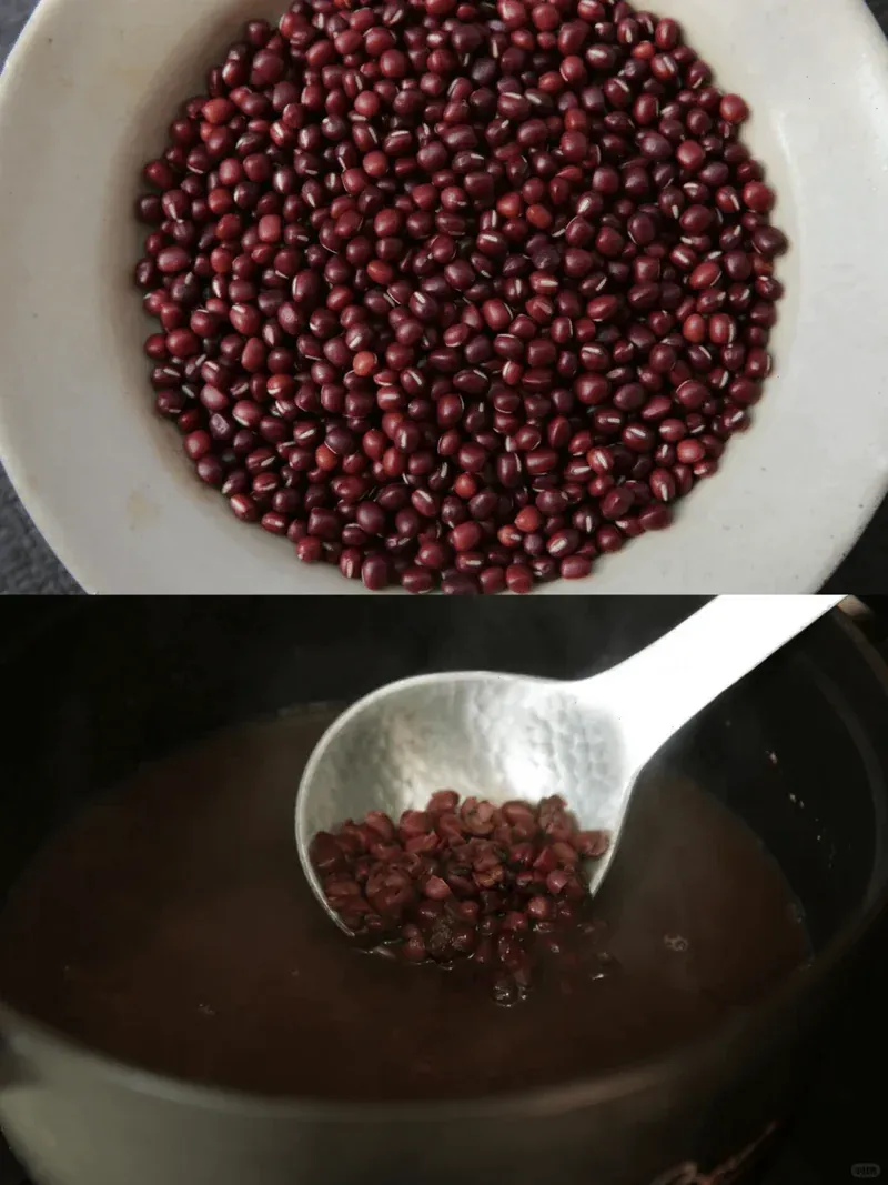 Creating the bean paste for texture